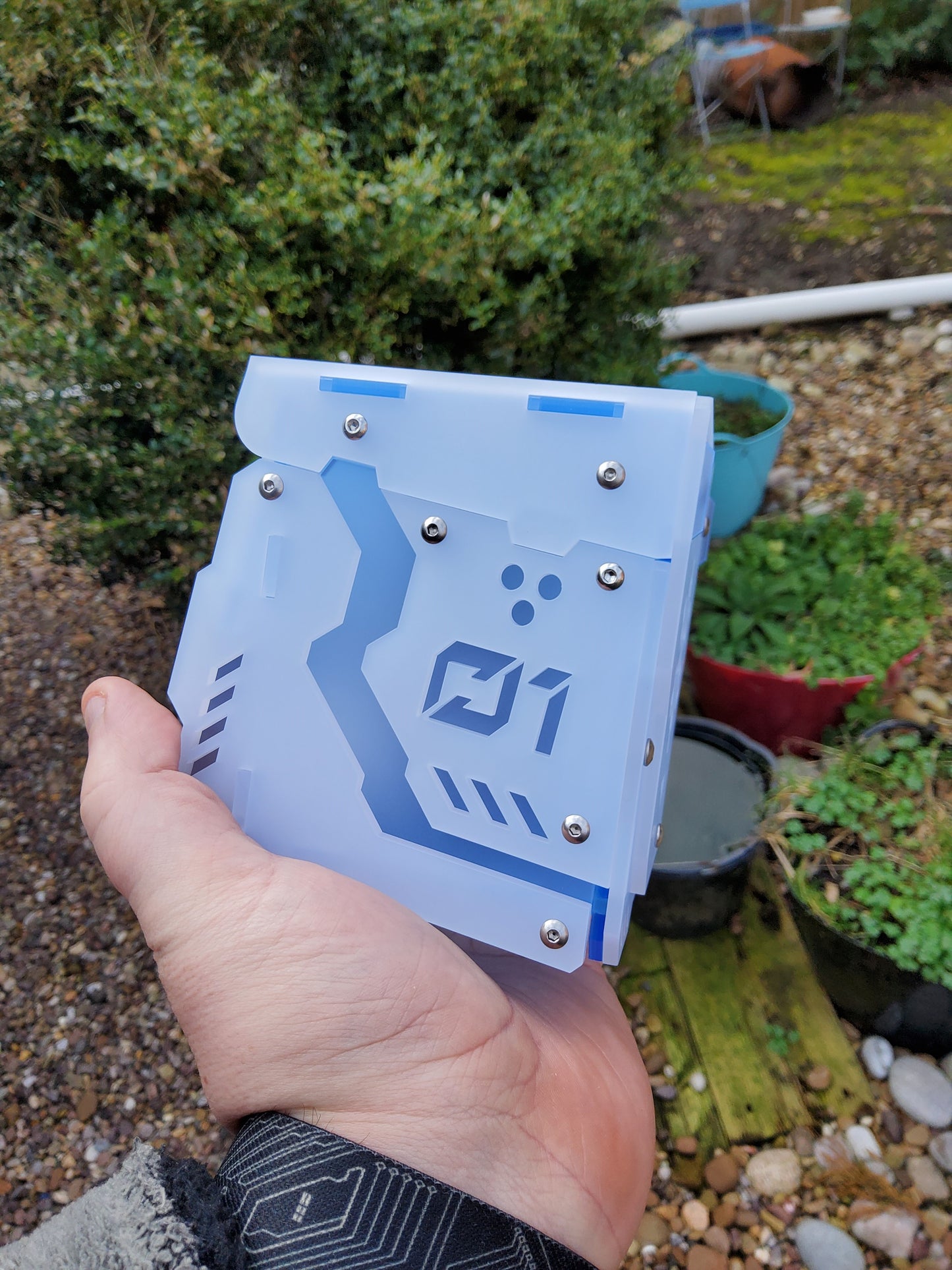 FROSTBITE -ver.frost-  100 card Mtg commander deck box *double hinge*