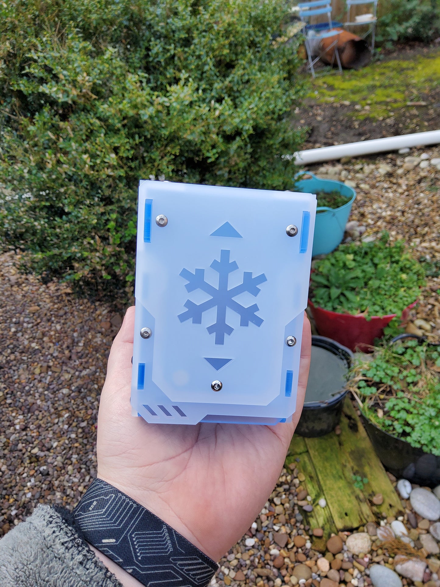 FROSTBITE -ver.frost-  100 card Mtg commander deck box *double hinge*