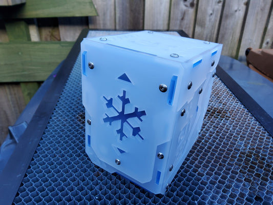 FROSTBITE -ver.frost-  100 card Mtg commander deck box *double hinge*