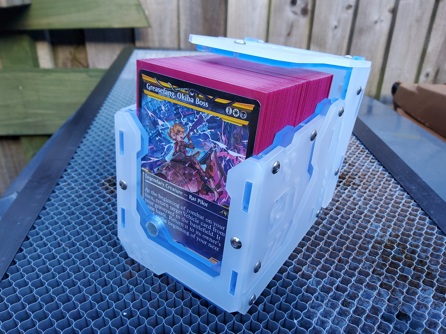 FROSTBITE -ver.frost-  100 card Mtg commander deck box *double hinge*