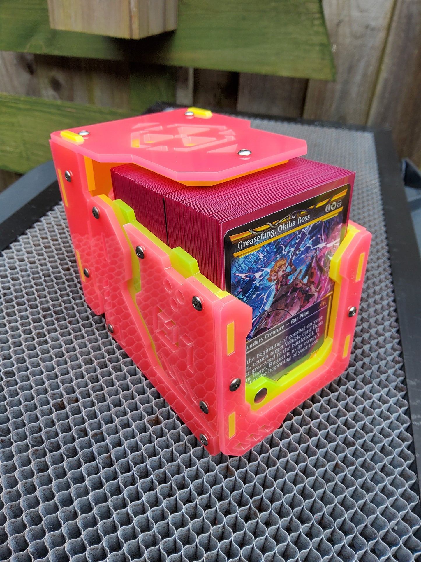 NUCLEAR VIOLENCE!!! 100 card Mtg commander deck box *double hinge*