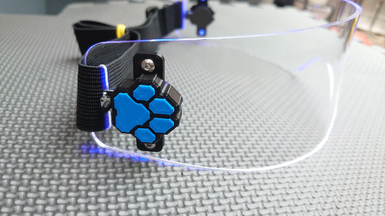 Illuminated Cyberpunk Cyber goth fursuit visor PLAIN Clear **choose your LED colour**