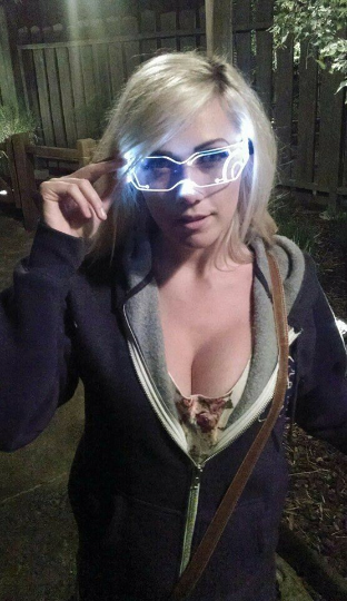 The original Illuminated Cyberpunk Cyber goth visor V2 TRON **CLEAR** choose your LED colour