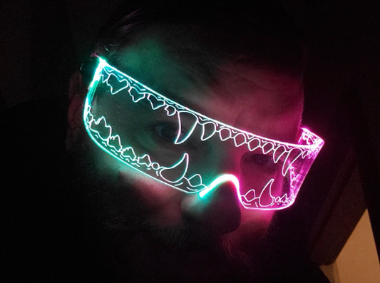 V1 MAW Clear **choose your LED colour** The original Illuminated Cyberpunk Cyber visor
