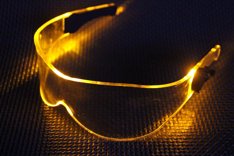 Cyber Hero Visor Clear **choose your LED colour** The original Illuminated Cyberpunk Cyber goth visor