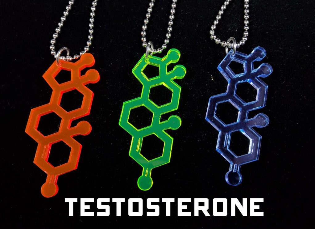 Testosterone chemical necklace