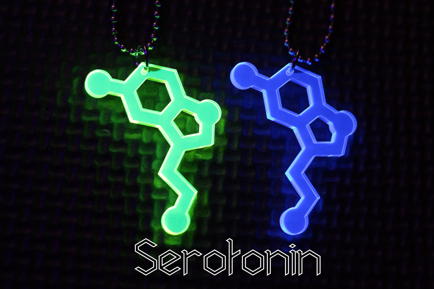 Serotonin chemical necklace