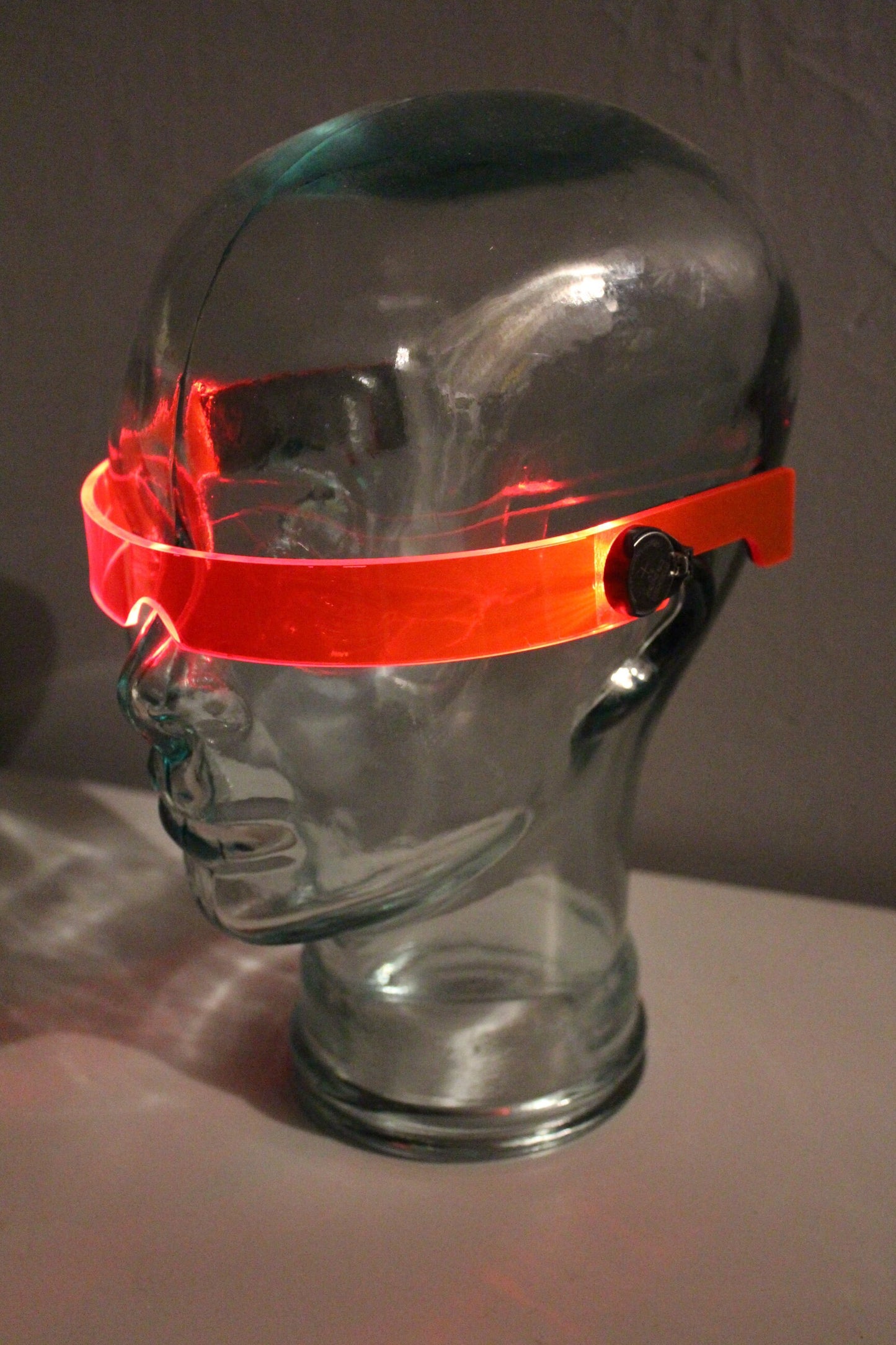 The original Illuminated Cyberpunk Cyber goth visor STEALTH Neon Red