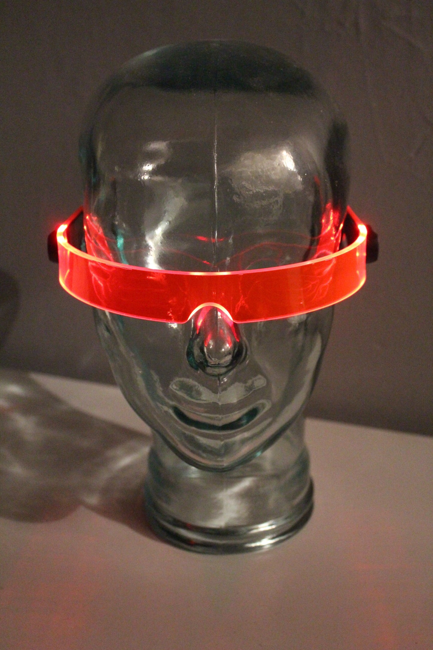 The original Illuminated Cyberpunk Cyber goth visor STEALTH Neon Red
