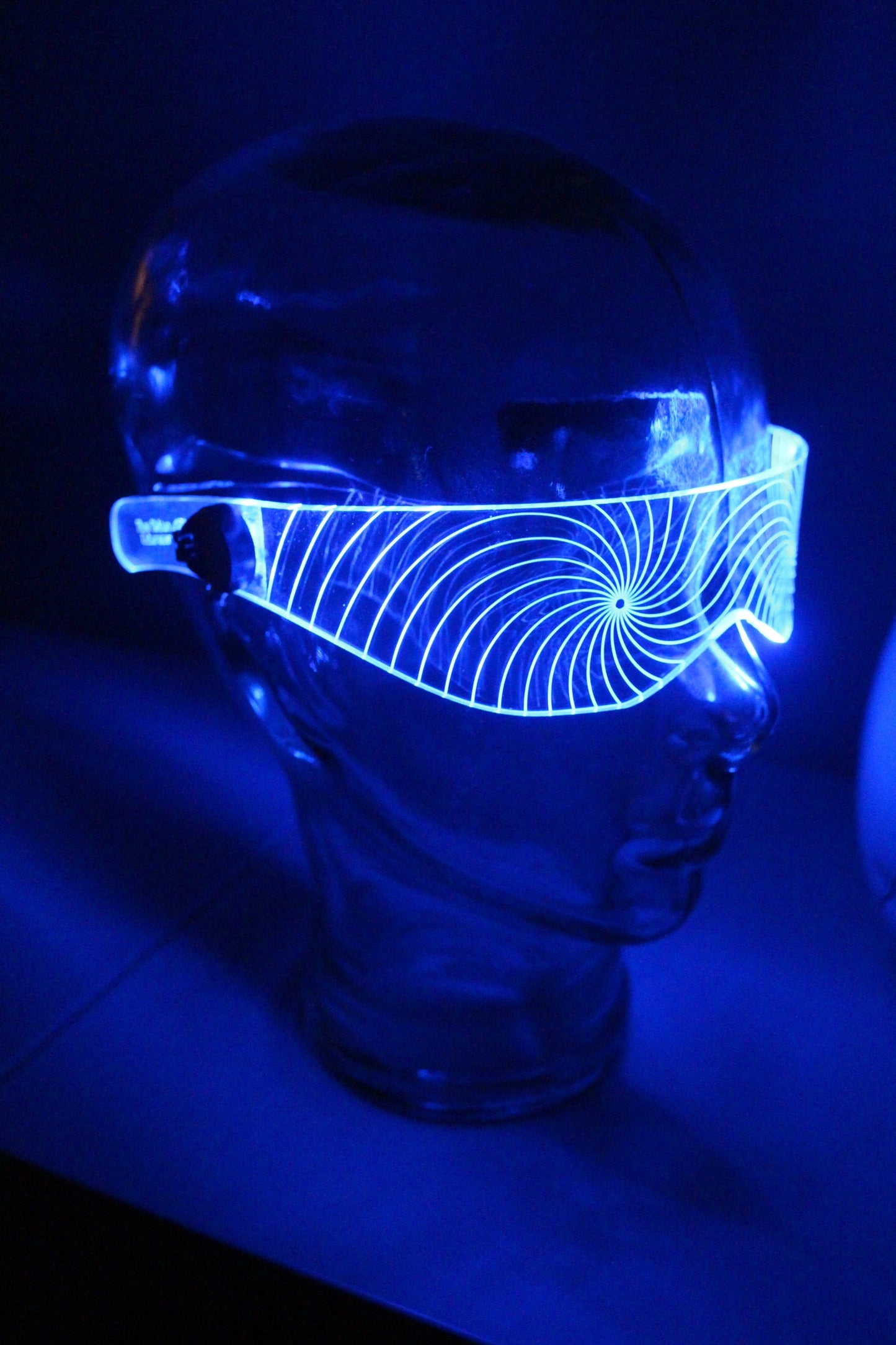 The original Illuminated Cyberpunk Cyber goth visor HYPNO  Clear **choose your LED colour**