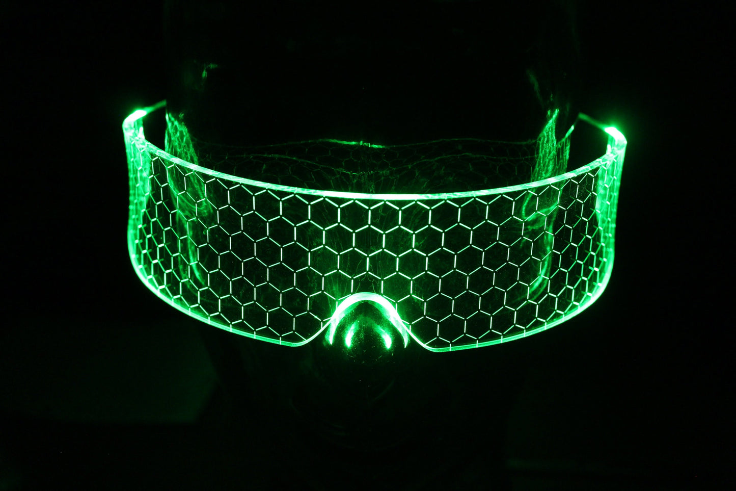 V1 COMPOUND Clear **choose your LED colour** The original Illuminated Cyberpunk Cyber goth visor