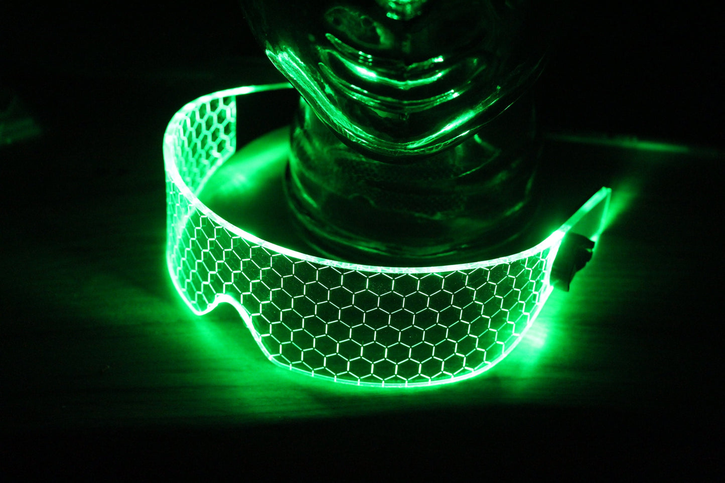 V1 COMPOUND Clear **choose your LED colour** The original Illuminated Cyberpunk Cyber goth visor