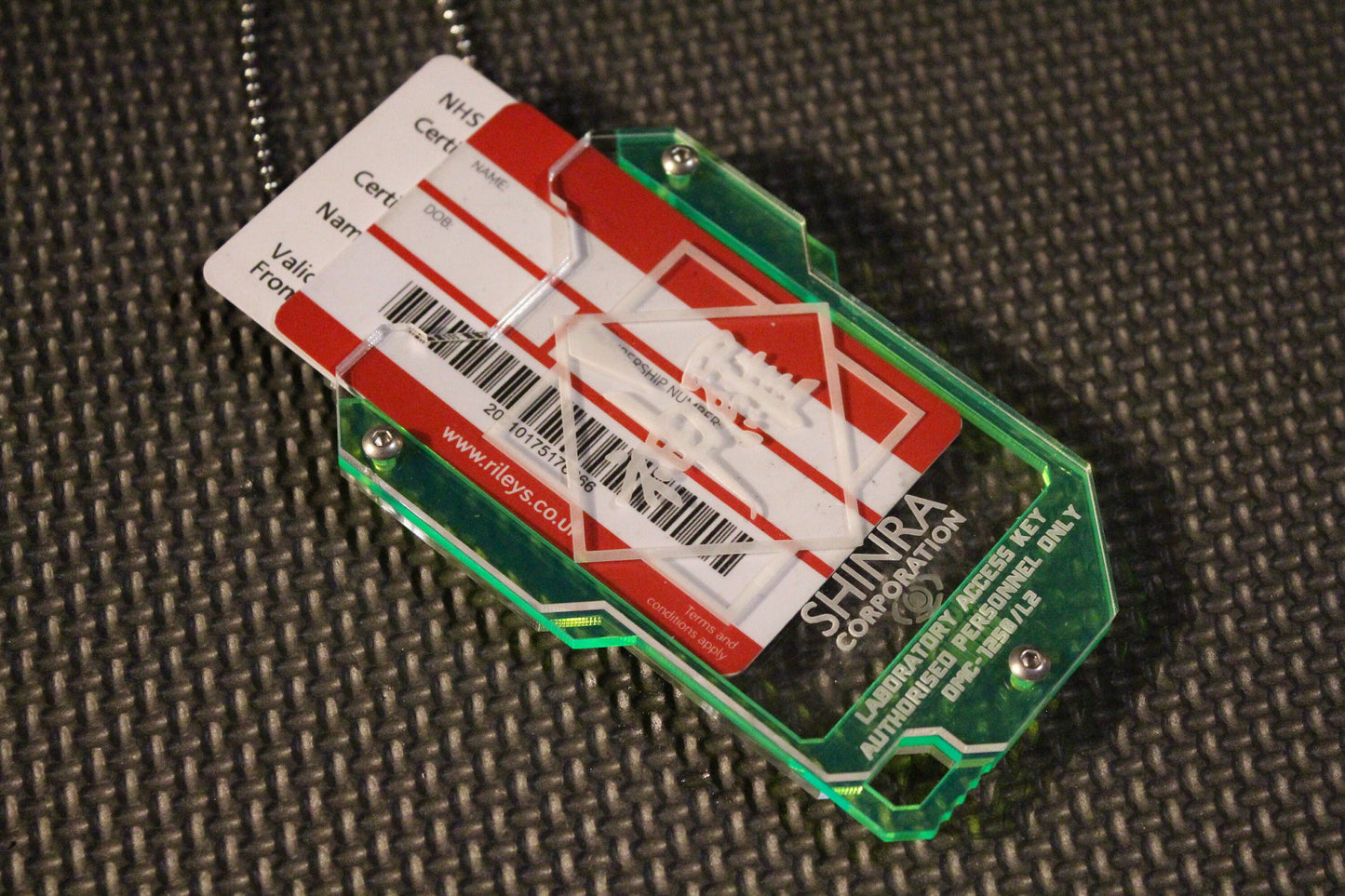 Cyberpunk Shinra corp keycard style card ID holder