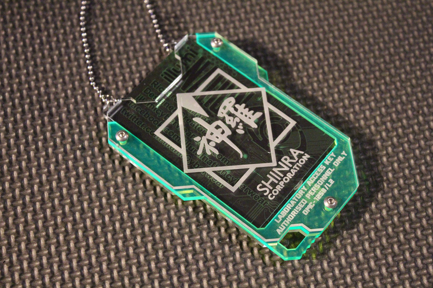 Cyberpunk Shinra corp keycard style card ID holder