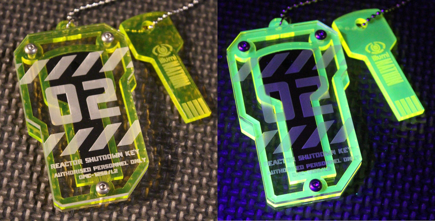 Cyberpunk emergency access key necklace pendent
