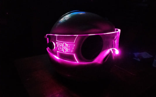 The Korps fursuit mind control visor  Illuminated Cyberpunk Cyber goth fursuit visor