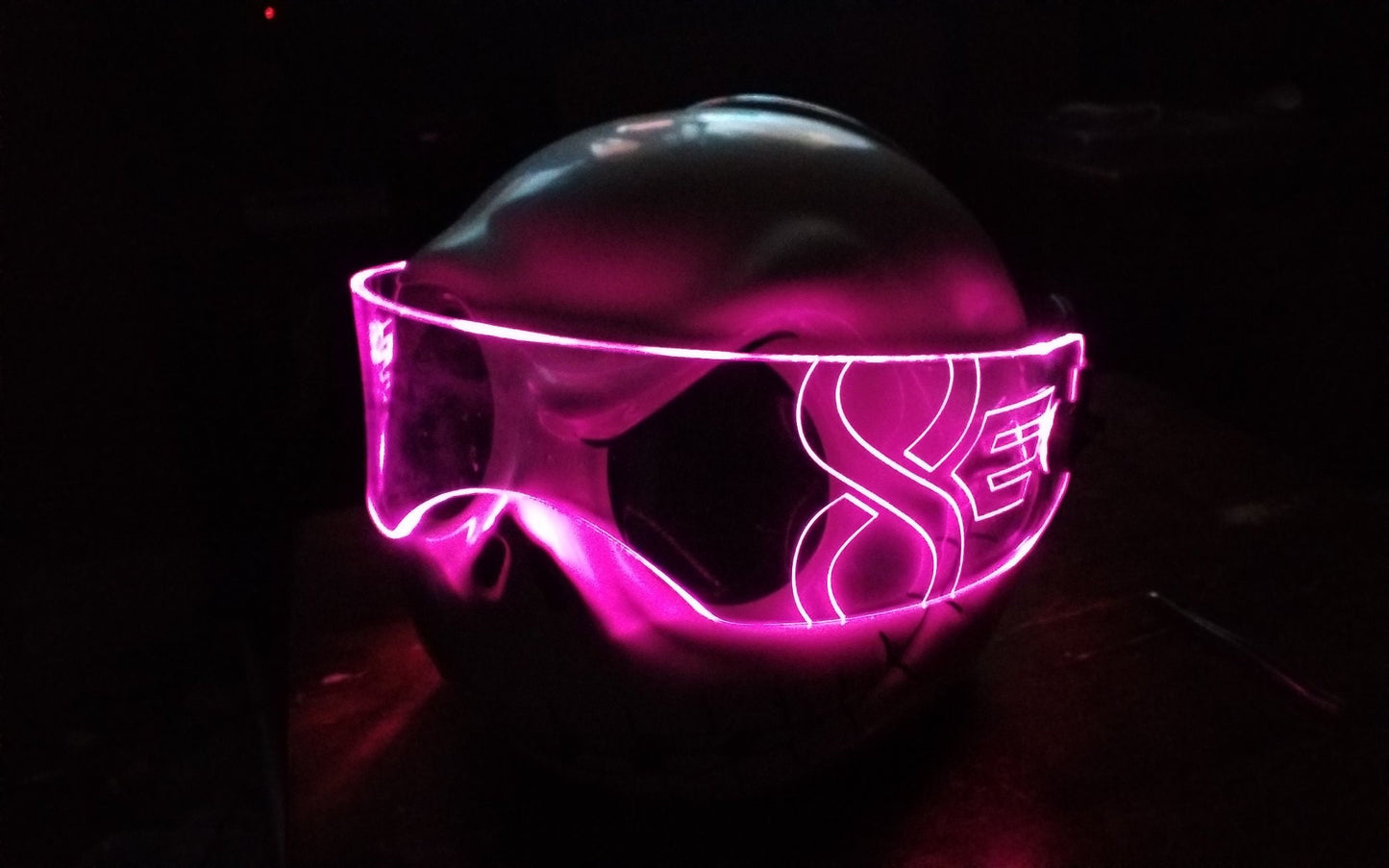 The Korps fursuit mind control visor  Illuminated Cyberpunk Cyber goth fursuit visor