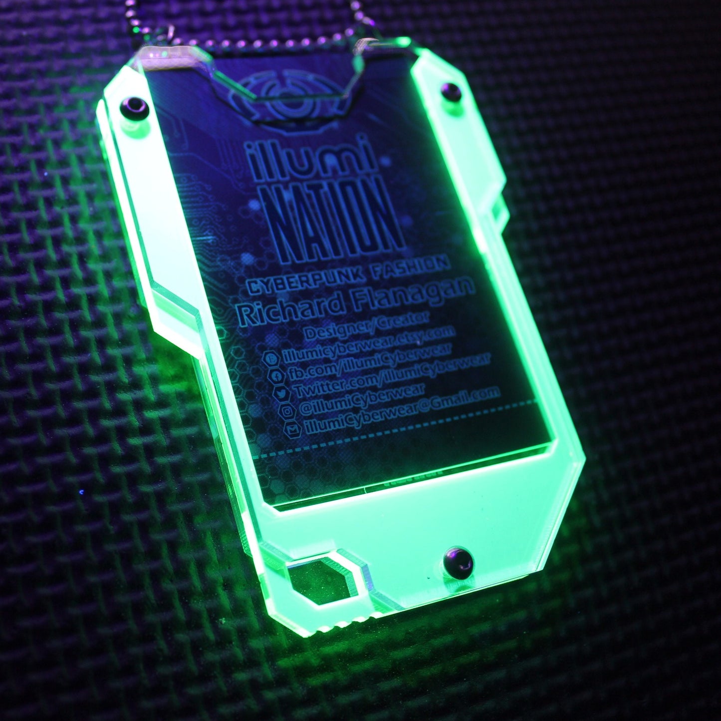 Plain Cyberpunk keycard style card ID holder