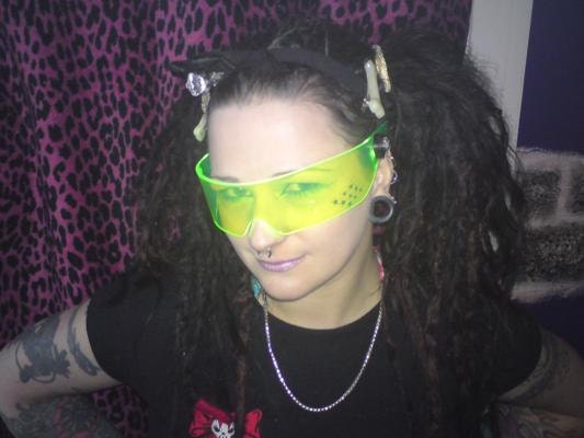 The original Illuminated Cyberpunk Cyber goth visor Acid Green