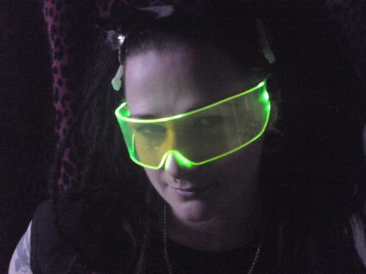 goggles cyber goth The original Illuminated Cyberpunk Cyber goth visor Acid Green – Illumi-Nation Cyberwear