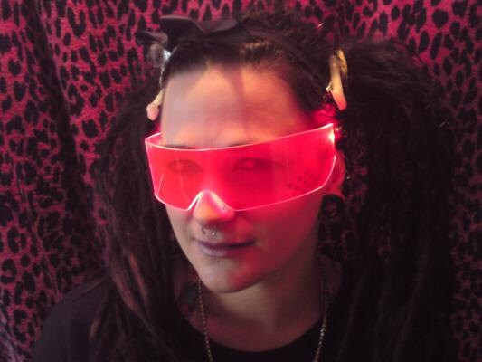 The Original Illuminated Cyberpunk Cyber goth visor Neon Red