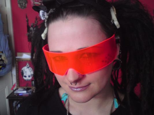 The Original Illuminated Cyberpunk Cyber goth visor Neon Red