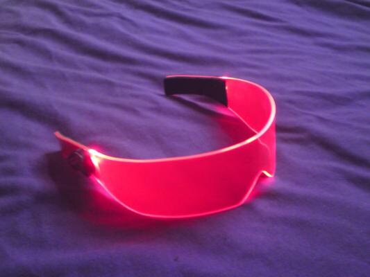 The Original Illuminated Cyberpunk Cyber goth visor Neon Red