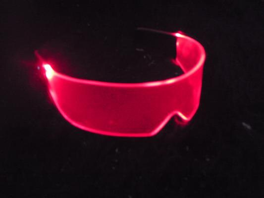 The Original Illuminated Cyberpunk Cyber goth visor Neon Red