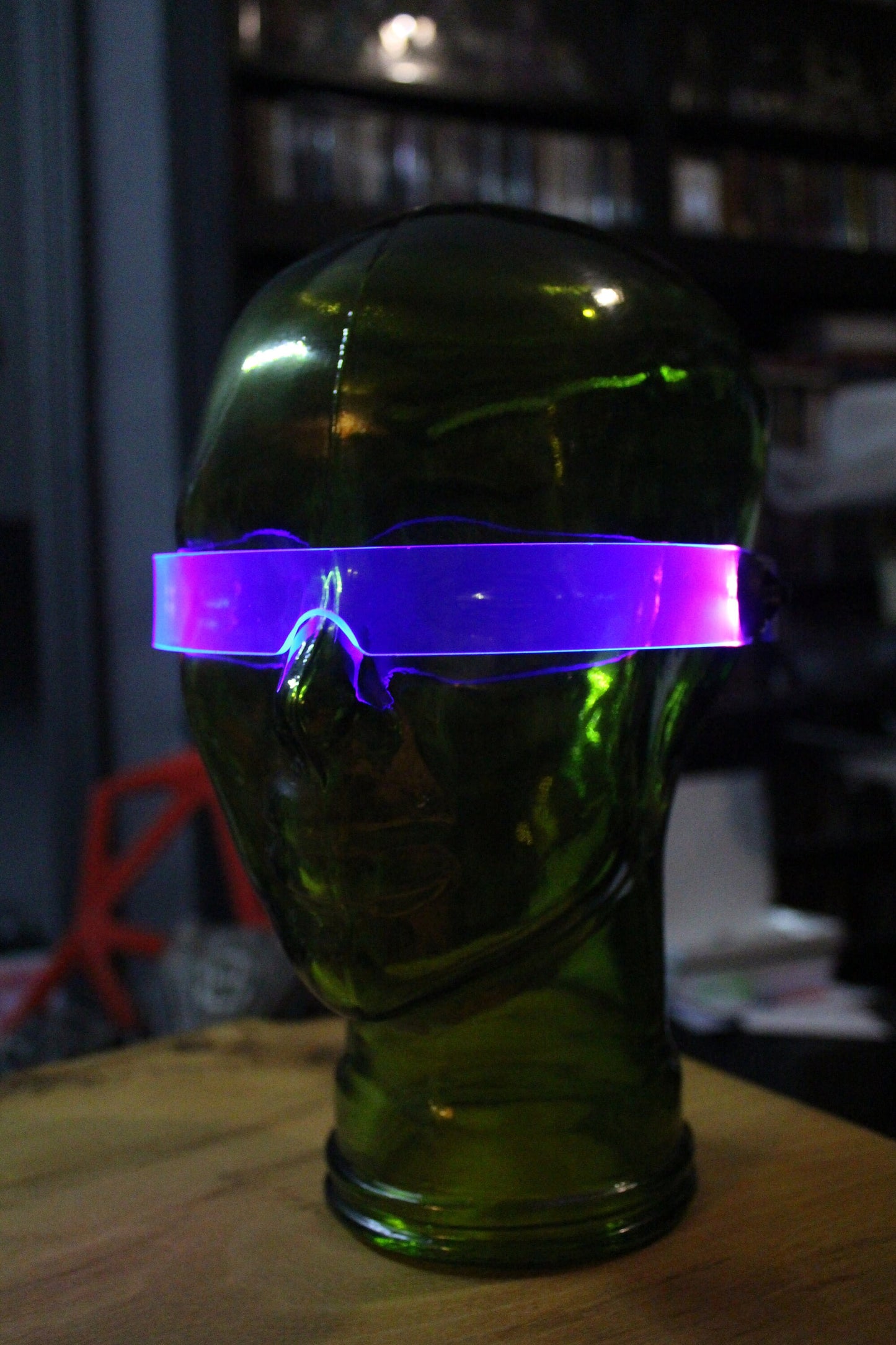 STEALTH vaporwave Neon Blue/pink The original Illuminated Cyberpunk Cyber goth visor