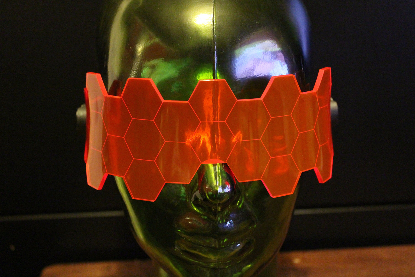 Hive Shield neon red- The original Illuminated Cyberpunk Cyber goth visor