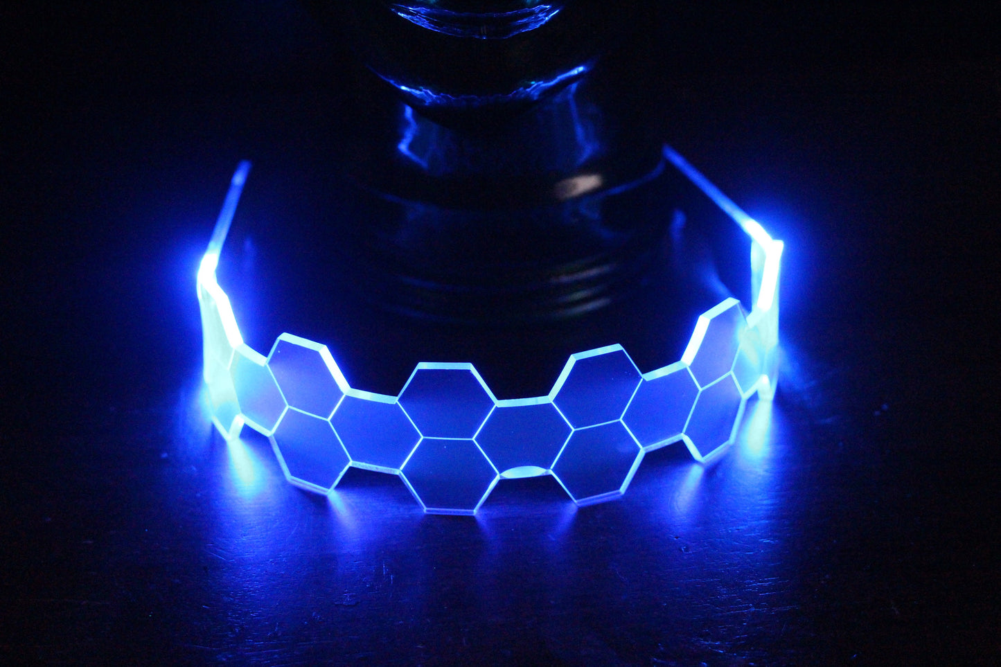 Hive Shield slim Neon Blue The original Illuminated Cyberpunk Cyber goth visor