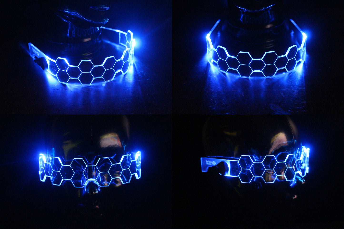 Hive Shield slim Clear **choose your led colour**The original Illuminated Cyberpunk Cyber goth visor