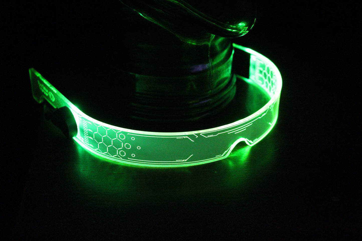 Warchief Stealth Neon Green The original Illuminated Cyberpunk Cyber goth visor