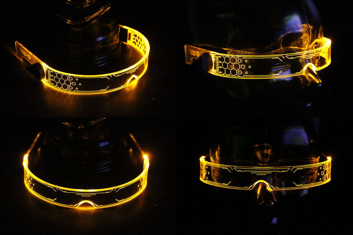 Warchief Stealth Clear **choose your led colour***The original Illuminated Cyberpunk Cyber goth visor