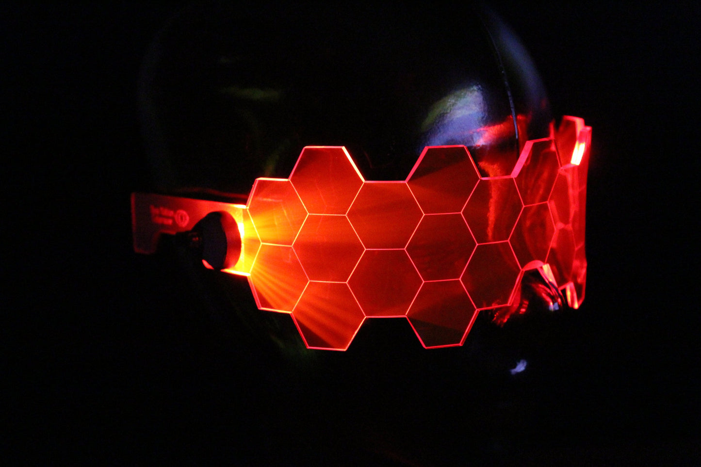 Hive Shield neon red- The original Illuminated Cyberpunk Cyber goth visor