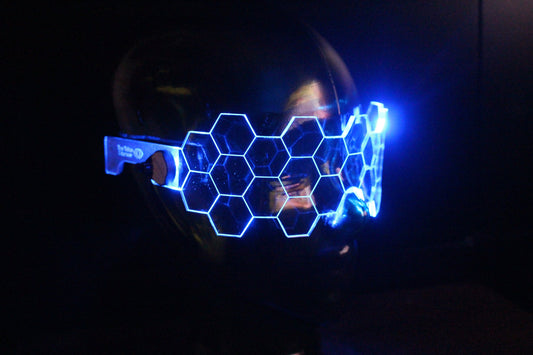 Hive Shield Clear **choose your led colour**The original Illuminated Cyberpunk Cyber goth visor