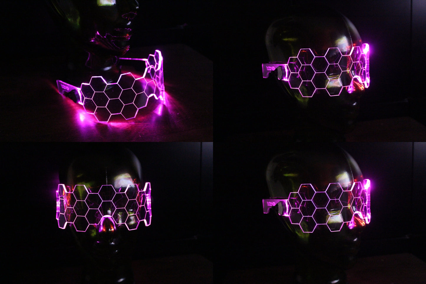 Hive Shield Clear **choose your led colour**The original Illuminated Cyberpunk Cyber goth visor