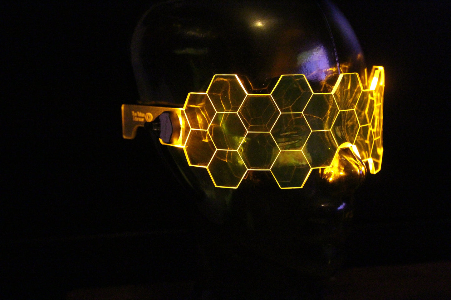 Hive Shield Amber The original Illuminated Cyberpunk Cyber goth visor