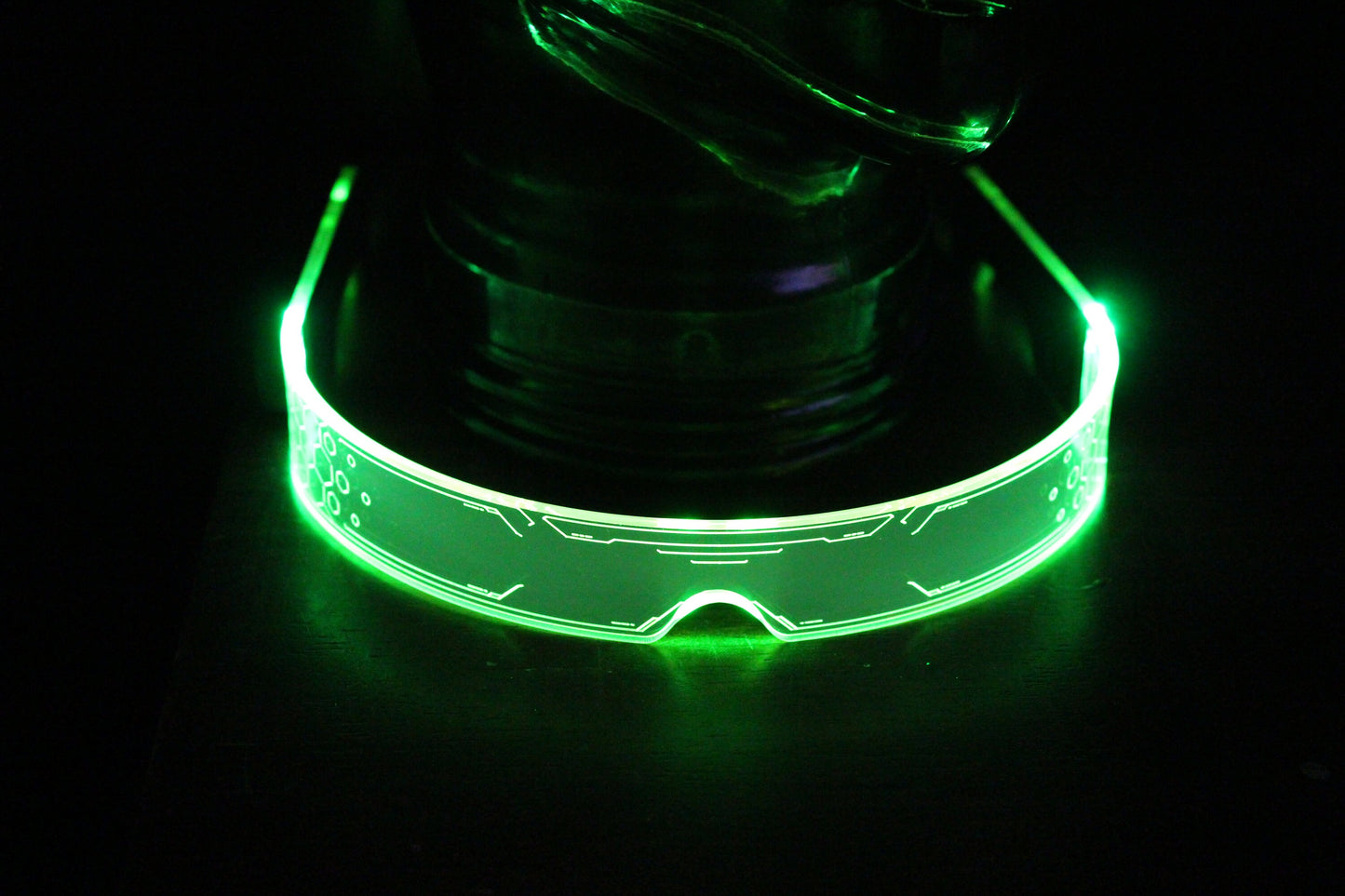 Warchief Stealth Neon Green The original Illuminated Cyberpunk Cyber goth visor