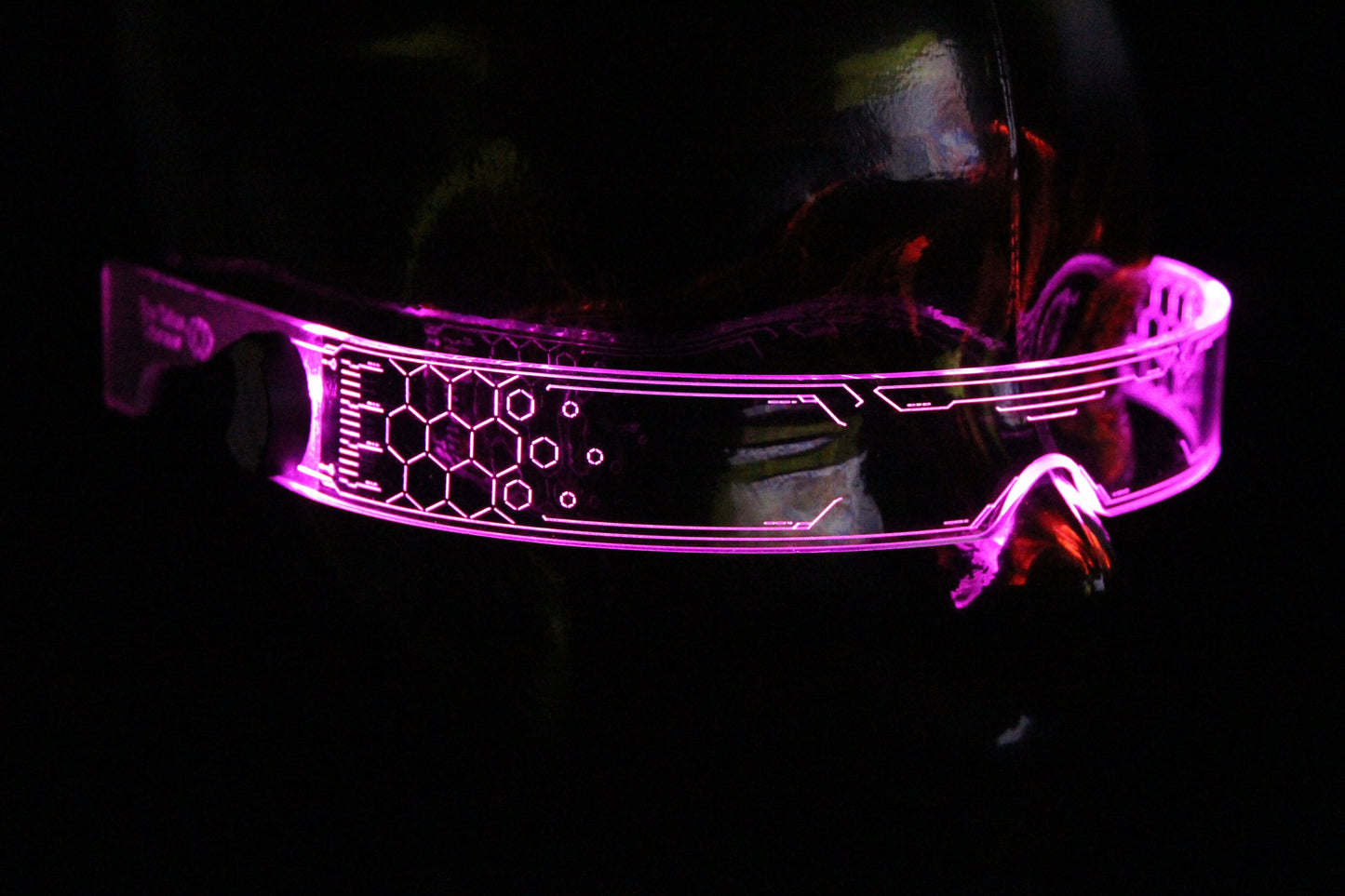 Warchief Stealth Clear **choose your led colour***The original Illuminated Cyberpunk Cyber goth visor