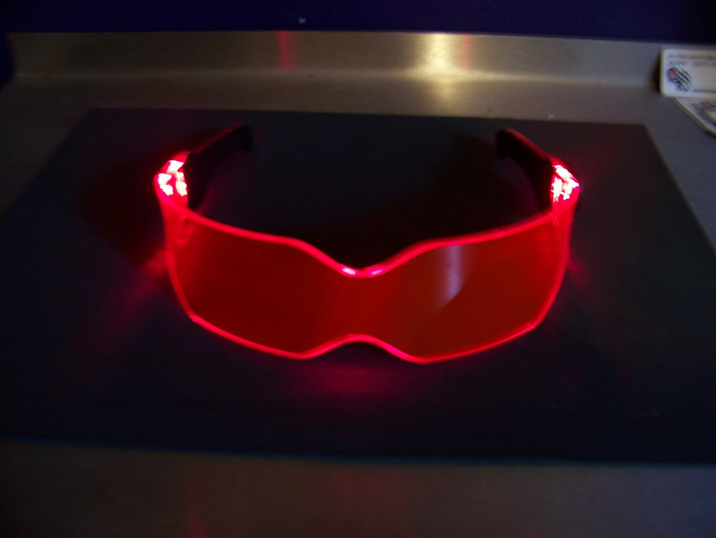The Original Illuminated Cyberpunk Cyber goth visor V2 Neon Red
