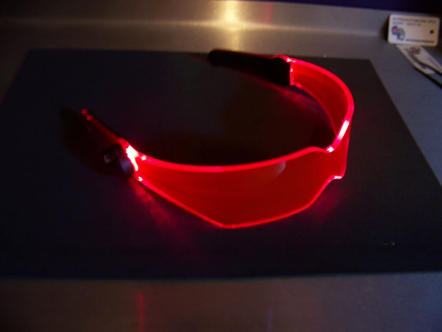 The Original Illuminated Cyberpunk Cyber goth visor V2 Neon Red