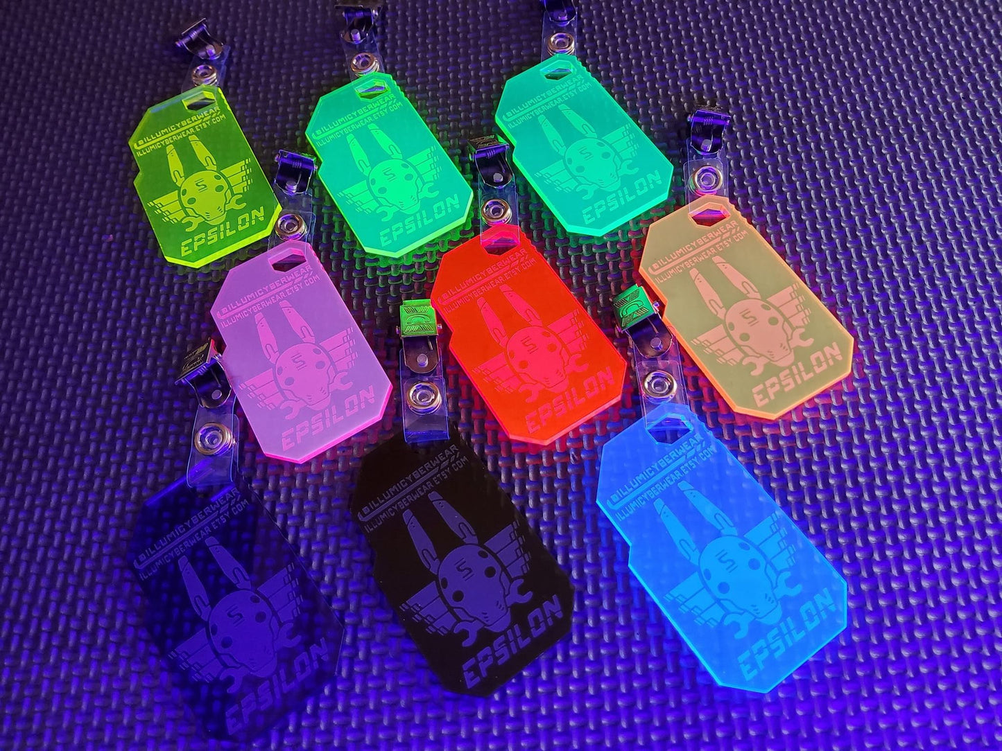 Epsilon clip-on badge