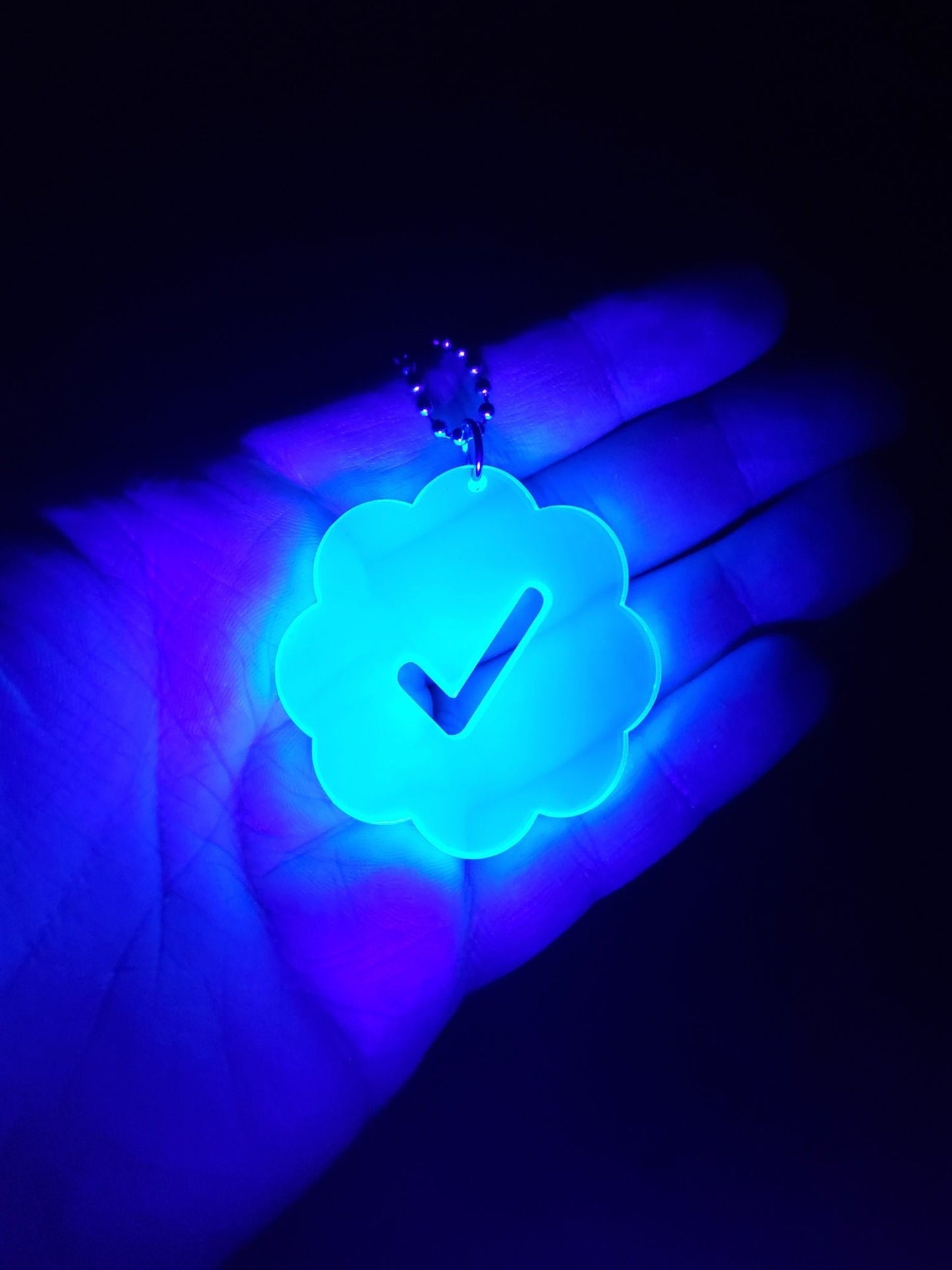 Twitter verified acrylic necklace