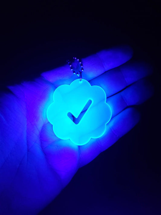 Twitter verified acrylic necklace