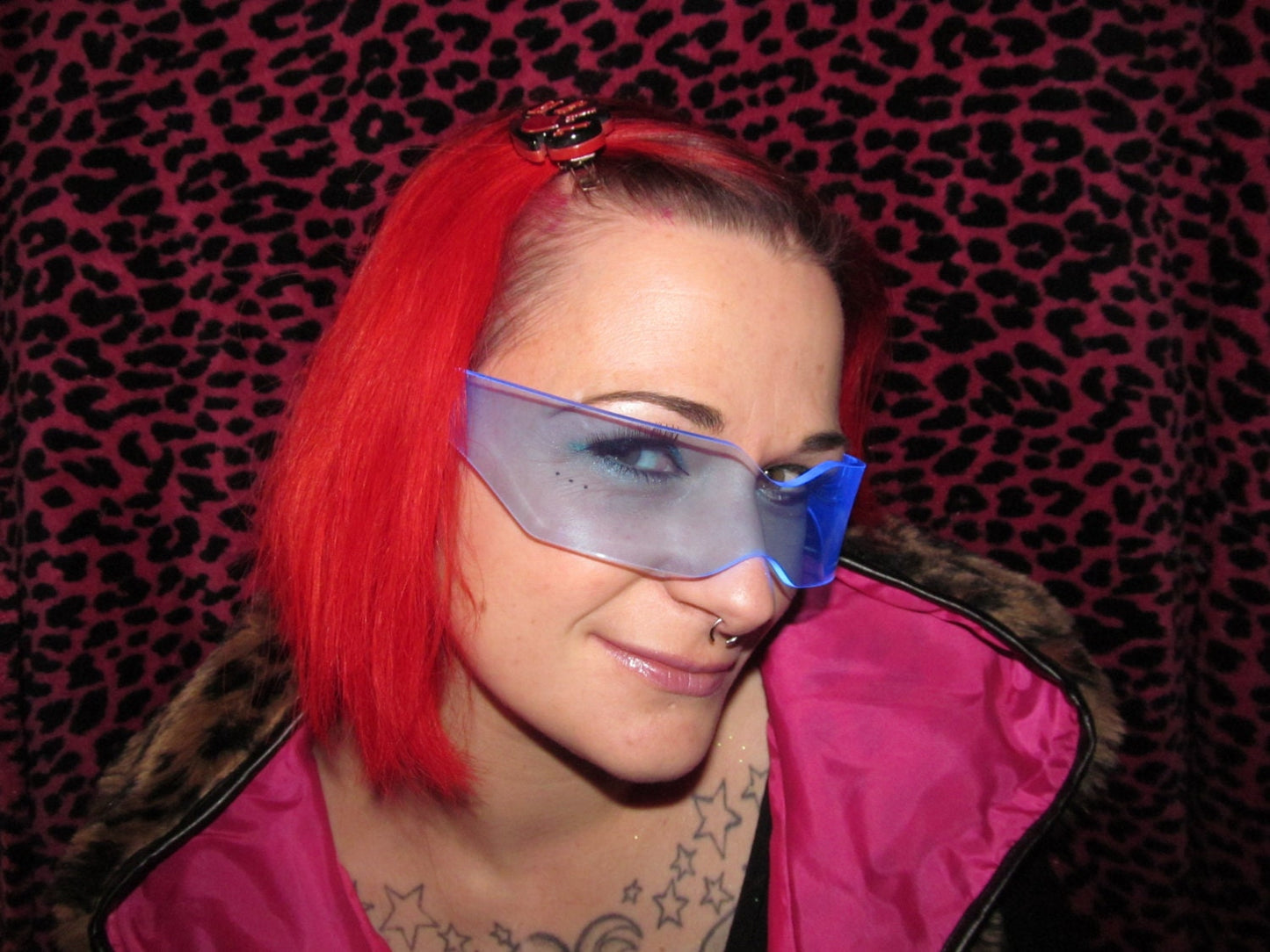 The Original Illuminated Cyberpunk Cyber goth visor V2 Blue