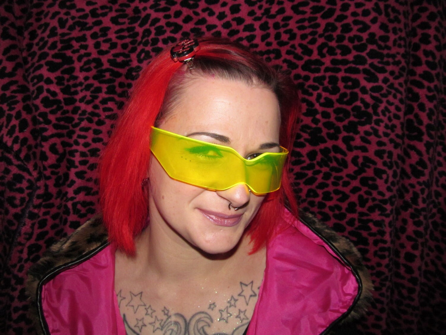 The Original Illuminated Cyberpunk Cyber goth visor V2 Yellow