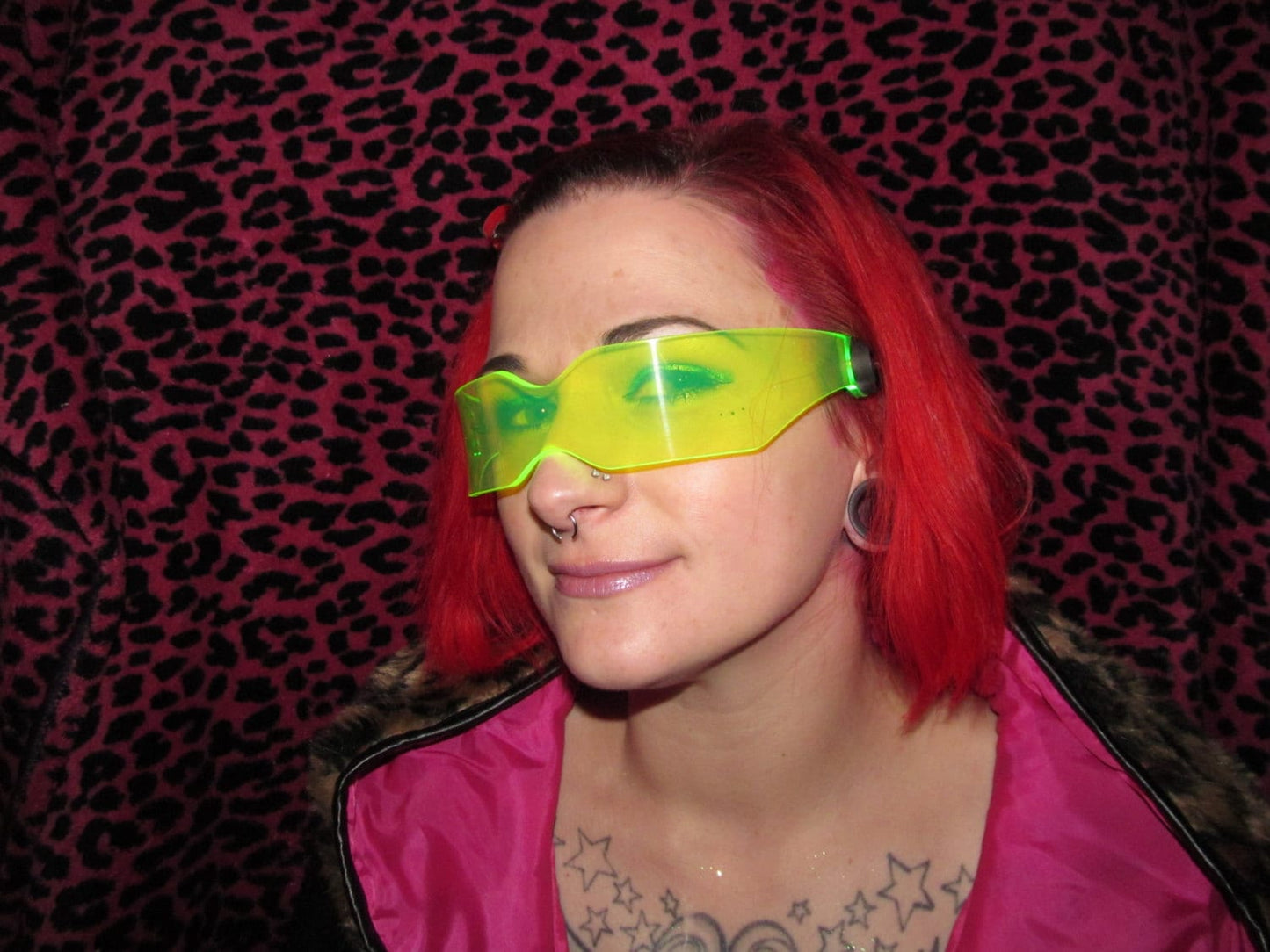 The Original Illuminated Cyberpunk Cyber goth visor V2 Acid Green