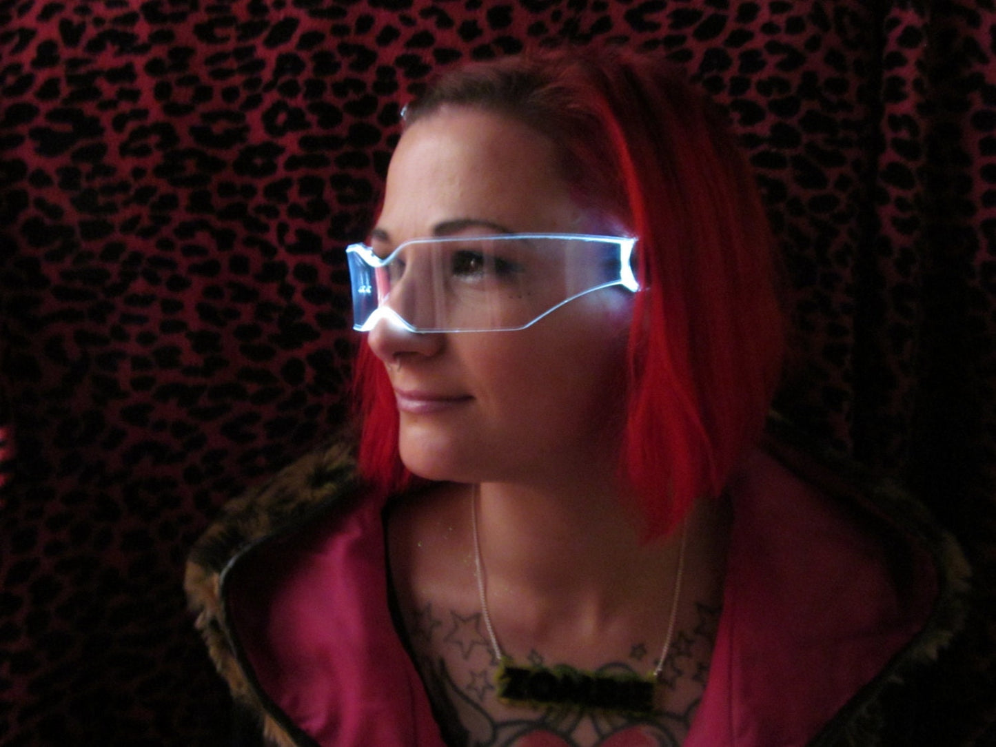 The Original Illuminated Cyberpunk Cyber goth visor V2 visor  *choose your own led color*