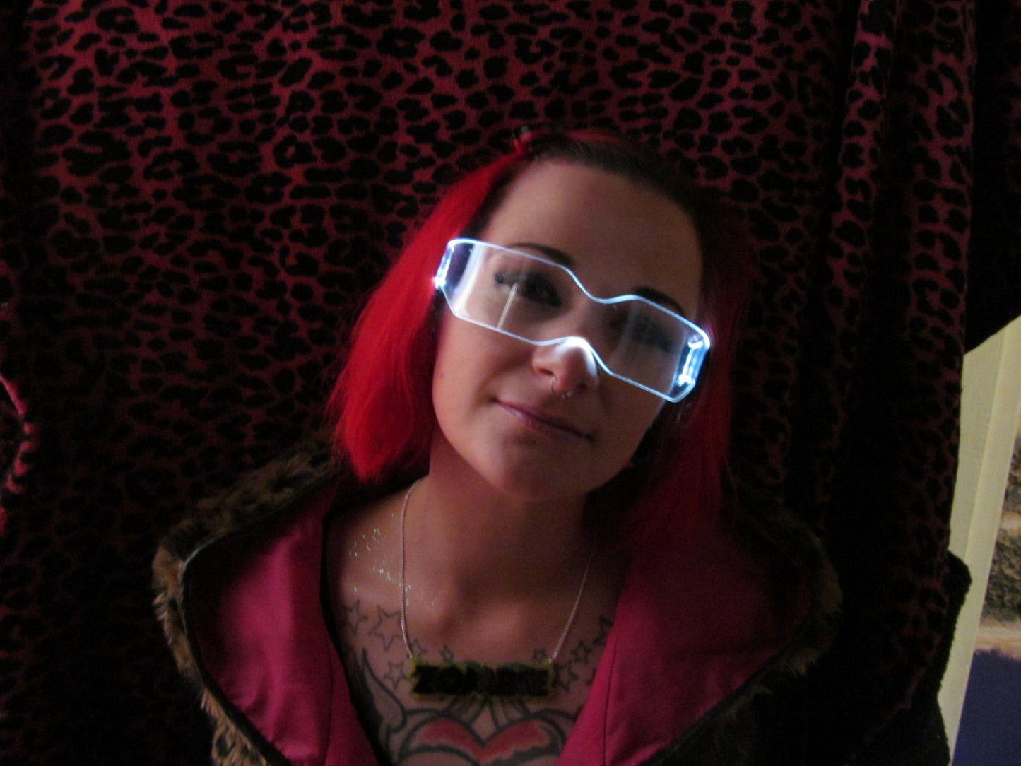 The Original Illuminated Cyberpunk Cyber goth visor V2 visor  *choose your own led color*